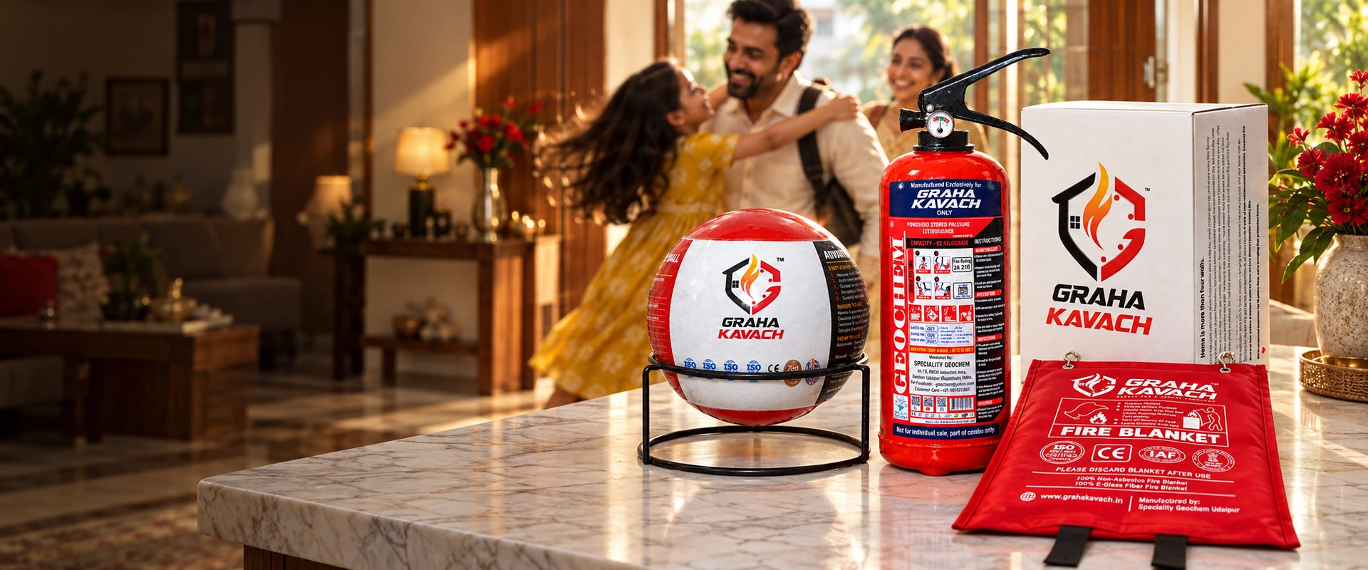 Home Protection Combo Kit with Fire Safety Equipment